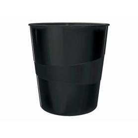 Papelera plastico leitz recycle color negro 15 litros