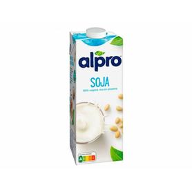 Bebida de soja alpro 100% vegetal rica en proteinas con calcio y vitaminas brik de 1 litro