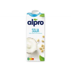 Bebida de soja alpro 100% vegetal rica en proteinas con calcio y vitaminas brik de 1 litro