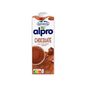 Bebida de soja alpro alta en proteinas sabor chocolate con calcio y vitaminas brik de 1 litro