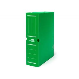Caja archivo definitivo plastico liderpapel verde tamaño 387x275x105 mm