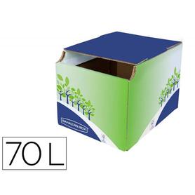 Contenedor papelera reciclaje fellowes sobremesa carton 100% reciclado montaje manual entrada frontal y tapa