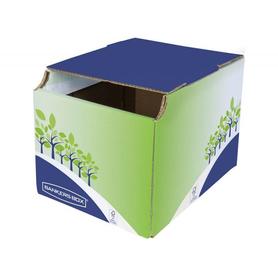 Contenedor papelera reciclaje fellowes sobremesa carton 100% reciclado montaje manual entrada frontal y tapa
