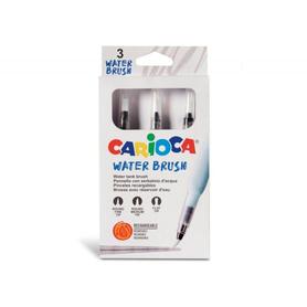 Pincel carioca rellenable agua redondo caja de 3 unidades puntas surtidas