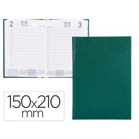Agenda encuadernada liderpapel corfu 15x21 cm 2023 dia pagina color verde papel 60 gr