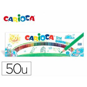 42990 - Lapices de colores carioca tita caja de 50 unidades colores surtidos