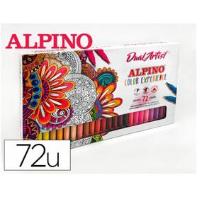 AR000197 - Rotulador alpino dual artist doble punta color experience estuche de 72 unidades colores surtidos