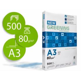 FT04 - Papel fotocopiadora greening din a3 80 gramos paquete de 500 hojas