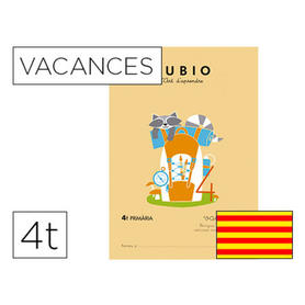 Cuaderno rubio vacaciones 4º primaria catalan
