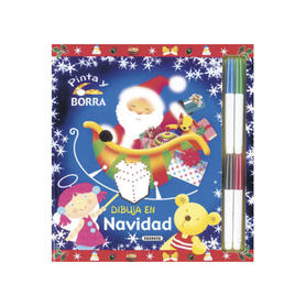 Cuaderno de colorear susaeta dibuja en navidad con rotuladores 14 paginas 29,5x32 cm