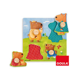 Puzzle goula madera 4 piezas familia osos
