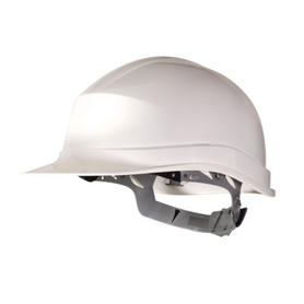Casco de proteccion deltaplus polietileno especial para obra y trabajos electricos de baja tension color blanco