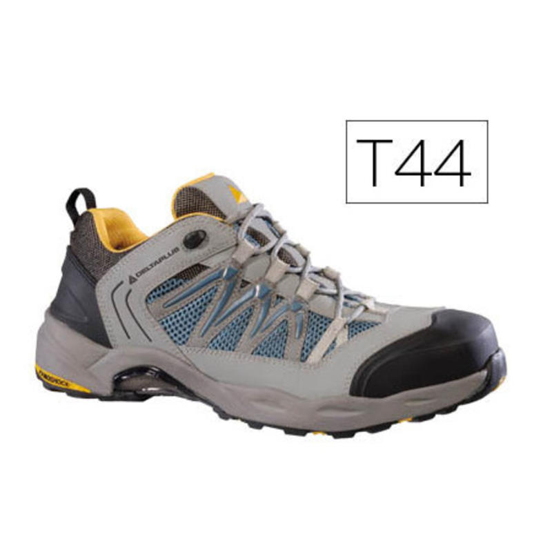 Compra Zapatos de seguridad deltaplus trek de piel serraje puntera y suela  composite gris talla 44