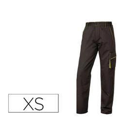 Pantalon deltaplus con cintura ajustable y 5 bolsillos color marron - verde talla xs