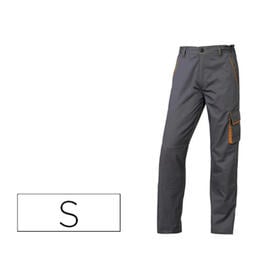 Pantalon deltaplus con cintura ajustable y 5 bolsillos color gris - naranja talla s