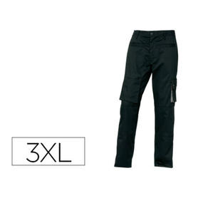 Pantalon de trabajo deltaplus con forro en franela con 8 bolsillos color azul marino talla 3xl