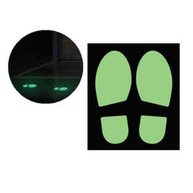 Pictograma cep huella de paso fotoluminescente pack de 2 unidades