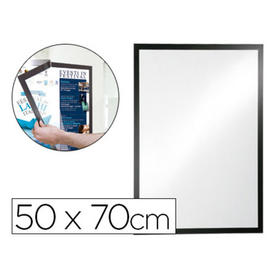 Marco porta anuncios durable magnetico 50x70 cm dorso adhesivo removible color negro