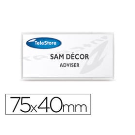 Identificador adhesivo 3l office para textil 40x75 mm pack 24 unidades