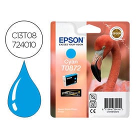 Ink-jet epson t0872 stylus photo r1900 cian 650 pag