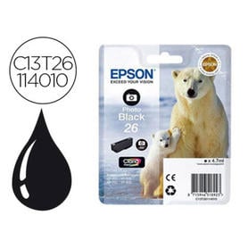 Ink-jet epson 26 xp600 / 605 / 700 / 800 negro 200 pag