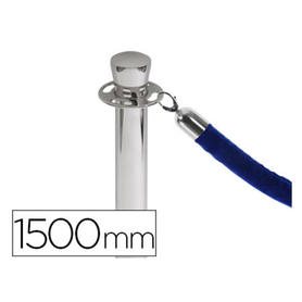 Cordon terciopelo azul 1500 mm para poste separador