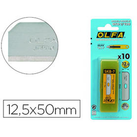 Repuesto cuter olfa ancho 12,5 mm blister de 10 unidades para cuter seguridad sk-7