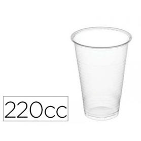 Vaso de plastico transparente 220 cc paquete de 100 unidades