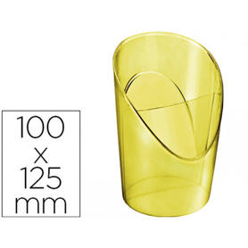 Cubilete portalapices esselte plastico colour ice color amarillo 100x125x90 mm