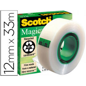 Cinta adhesiva scotch-magic 33 mt x 12 mm