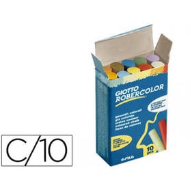 Tiza color antipolvo robercolor -caja de 10 unidades
