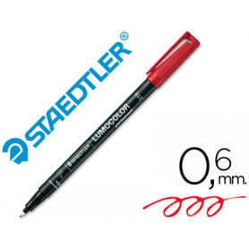 Rotulador lumocolor retroproyeccion punta de fibrapermanente 318-2 rojo punta fina redonda 0.6 mm