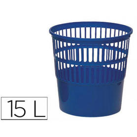 Papelera plastico 119 azul medida 27.5x27.5 cm