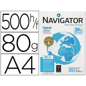 Papel fotocopiadora navigator hybrid premium din a4 80 gramos paquete de 500 hojas