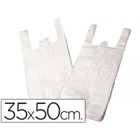 Bolsa plastico camiseta 35x50 cm -paquete 200 12 micras