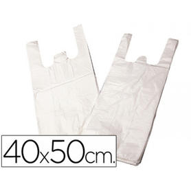 Bolsa plastico camiseta 40x50 cm -paquete 200 15 micras