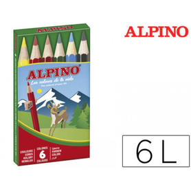 Lapices de colores alpino 651 c/de 6 colores cortos