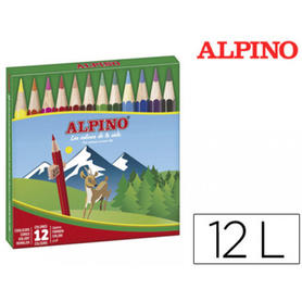 Lapices de colores alpino 652 c/ de 12 colores cortos