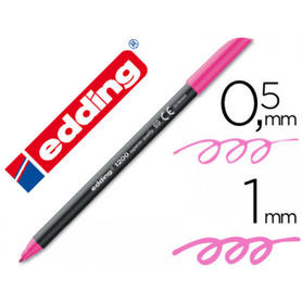 Rotulador edding punta fibra 1200 rosa neon n.69 punta de fibra 0,5 mm