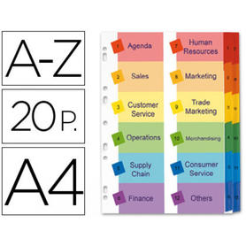 Separador alfabetico avery doble columna en cartulina juego de a-z pestañas imprimibles