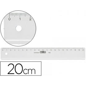 Regla m+r 20 cm plastico transparente