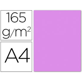 Papel color liderpapel a4 165g / m2 lila paquete de 9