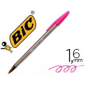 Boligrafo bic cristal fun rosa punta 1,6 mm