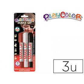 Barra de maquillaje playcolor make up pirata blister de 3 unidades