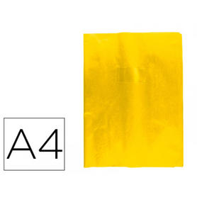 Protector cuaderno clairefontaine con etiqueta din a4 piel en pvc amarillo sol
