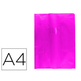 Protector cuaderno clairefontaine con etiqueta din a4 piel en pvc rosa fucsia
