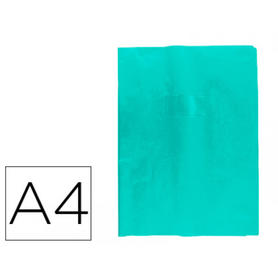 Protector cuaderno clairefontaine con etiqueta din a4 piel en pvc azul claro