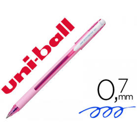 Boligrafo uni-ball roller jetstream sx-101 0,7 mm rosa claro tinta gel azul