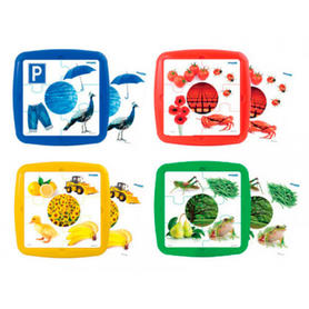 Puzzle miniland los colores set de 4 unidades 12 piezas