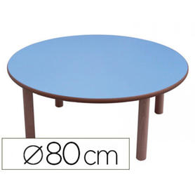 Mesa madera mobeduc redonda talla 0 con tapa laminada hayadiametro 80cm